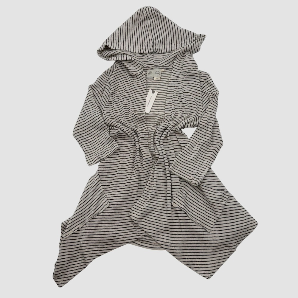 Anthropologie Saturday Sunday Striped Hooded Cardigan Ivory Navy XS NWT